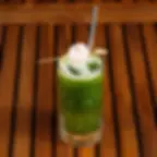 Iced lychee coconut matcha