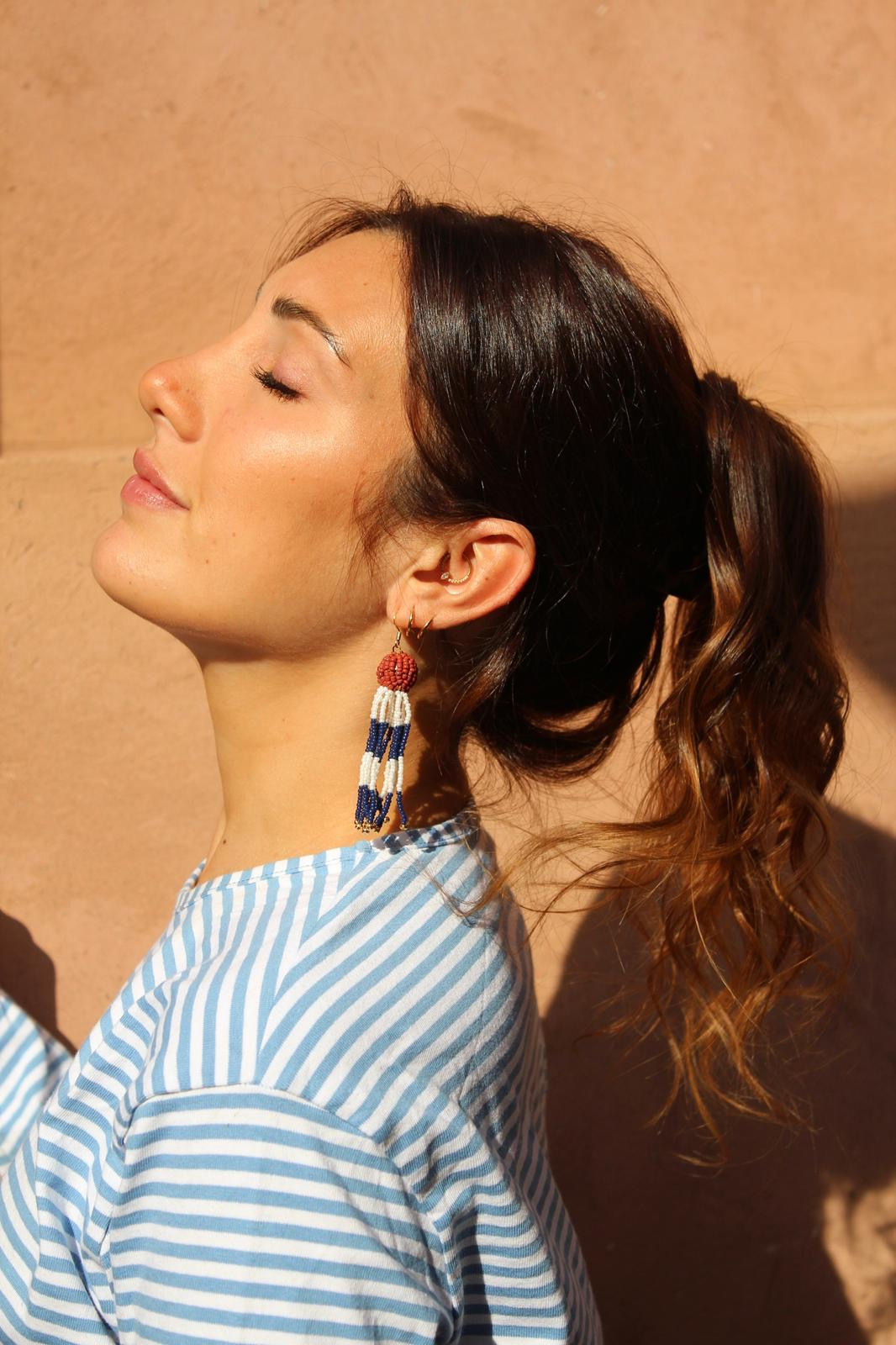 MEDUSINE STRIPED ROSSE, BIANCO NEVE, BLU E ORO 24kt