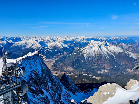 View from the summit of Zugspitze
