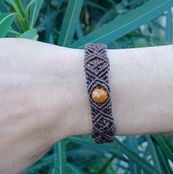 bracelet homme fait main tissé en micro-macramé