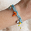 Miniature : Bracelet enfant  micro - macramé kitty cats bleu azur