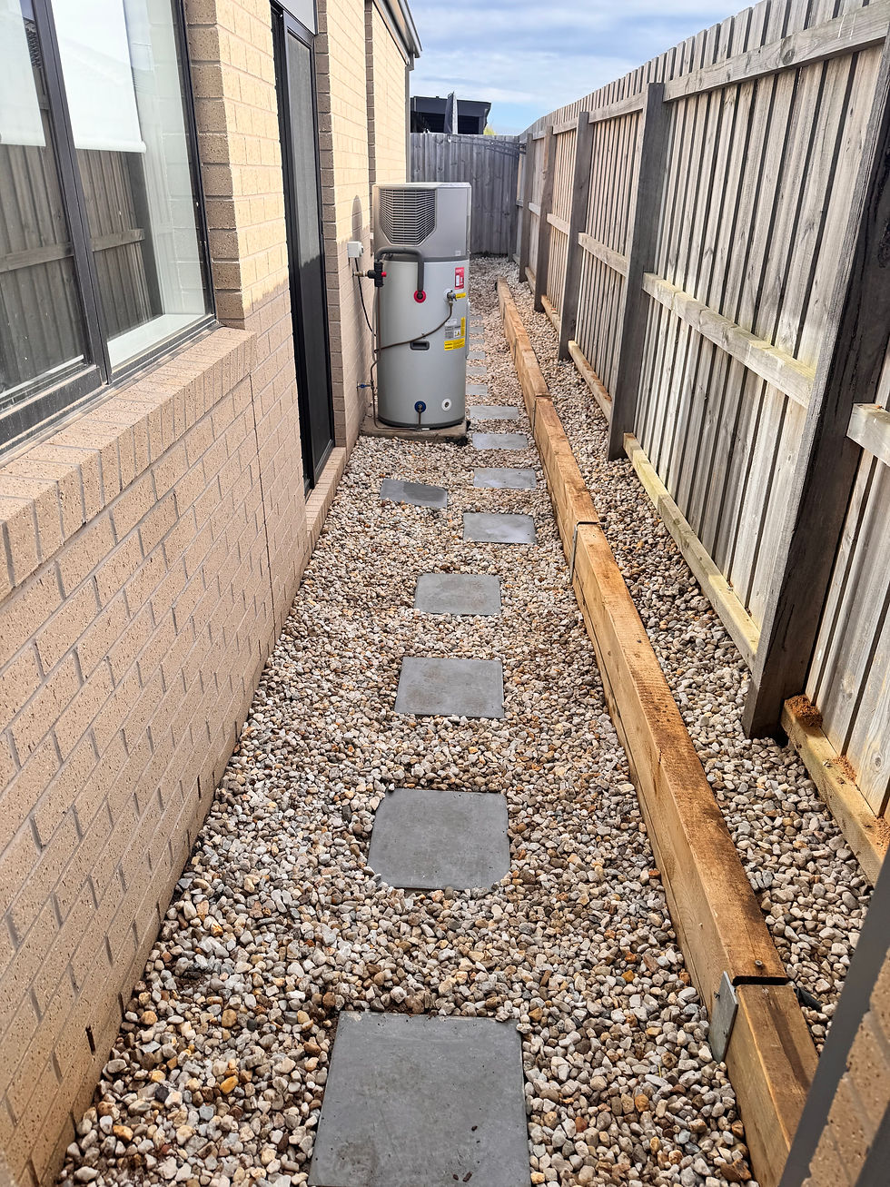 Landscaping projects by MDG Construction in Geelong, Australia. Custom outdoor spaces featuring natural stone, retaining wall
