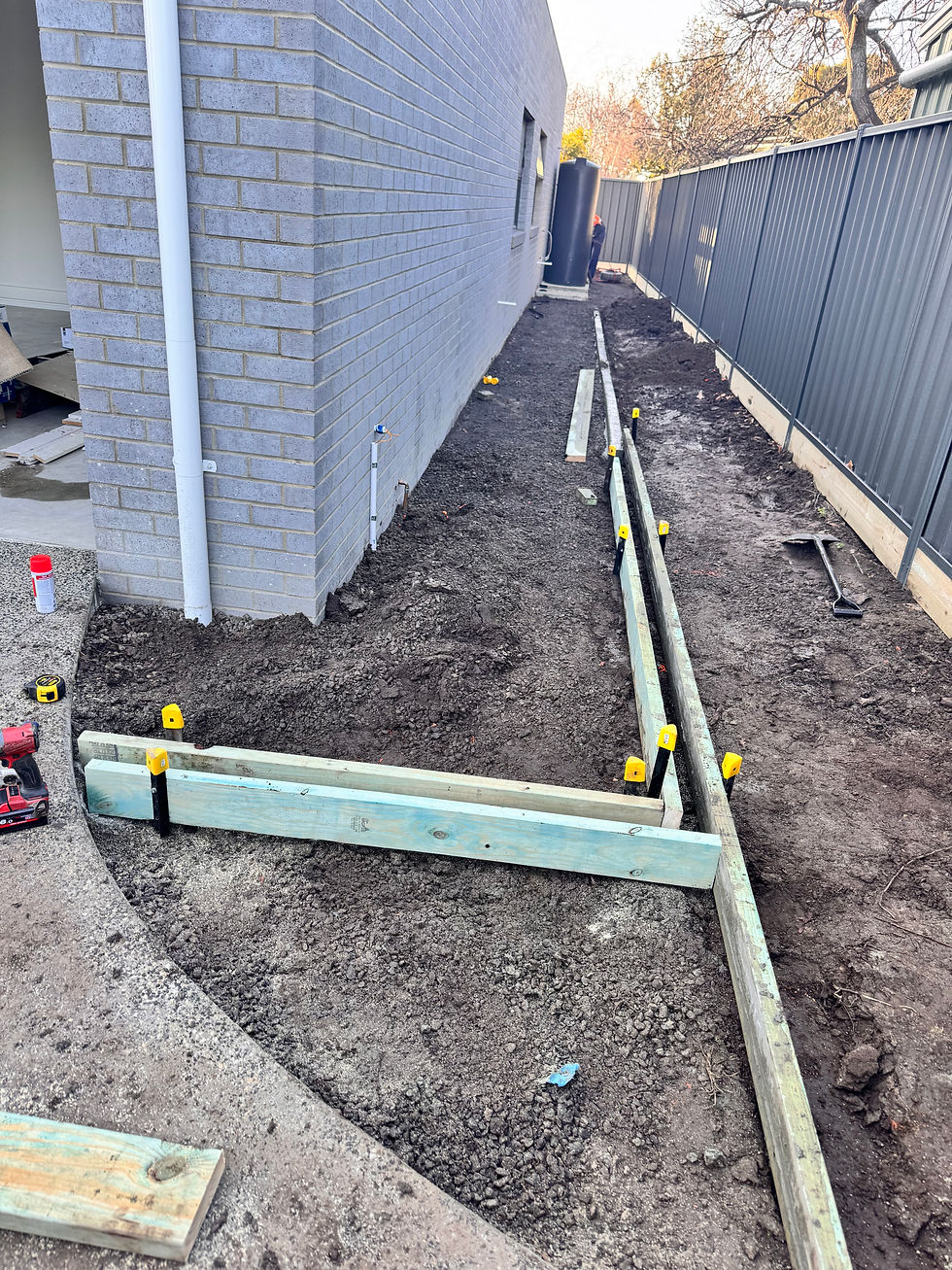 Landscaping projects by MDG Construction in Geelong, Australia. Custom outdoor spaces featuring natural stone, retaining wall