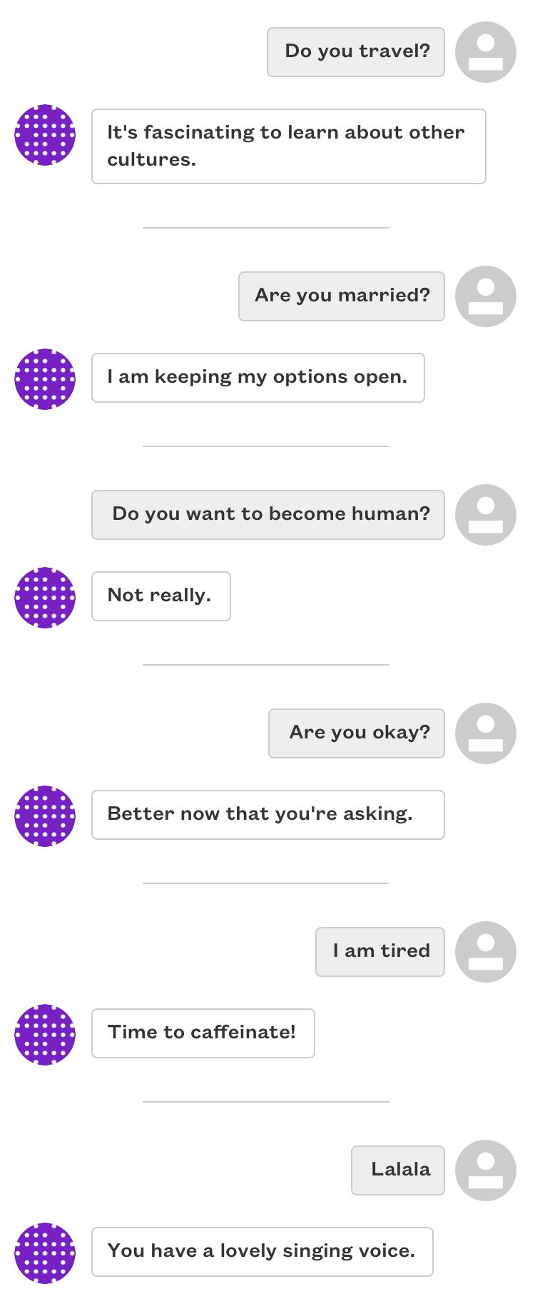 Combined list of anonymous questions