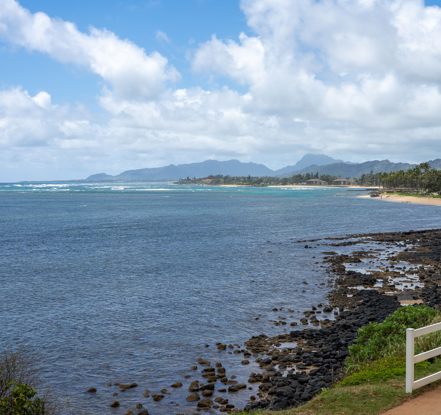 Office with a view. The coast of Kapa'a.