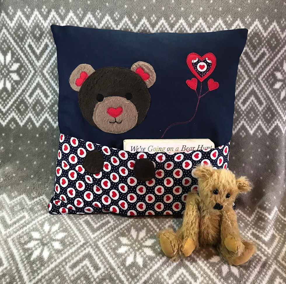 Thumbnail: Hearts Bear Book Cushion
