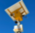 SPY 90 solar-powered security camera mounted on pole against sky – wireless 8MP HD surveillance for construction sites & vacant properties in NZ.