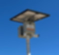 SPY 180 dual solar security camera mounted on pole with Watchman logo - 180° wireless surveillance for construction sites & event security in New Zealand