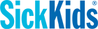 SickKids logo in blue text on a black background