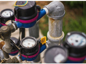 A water meter measuring water flow