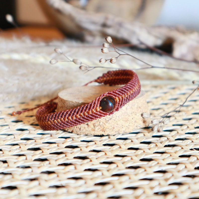 Armband „TIGER EYE“ // perlkupfer - honigfarben