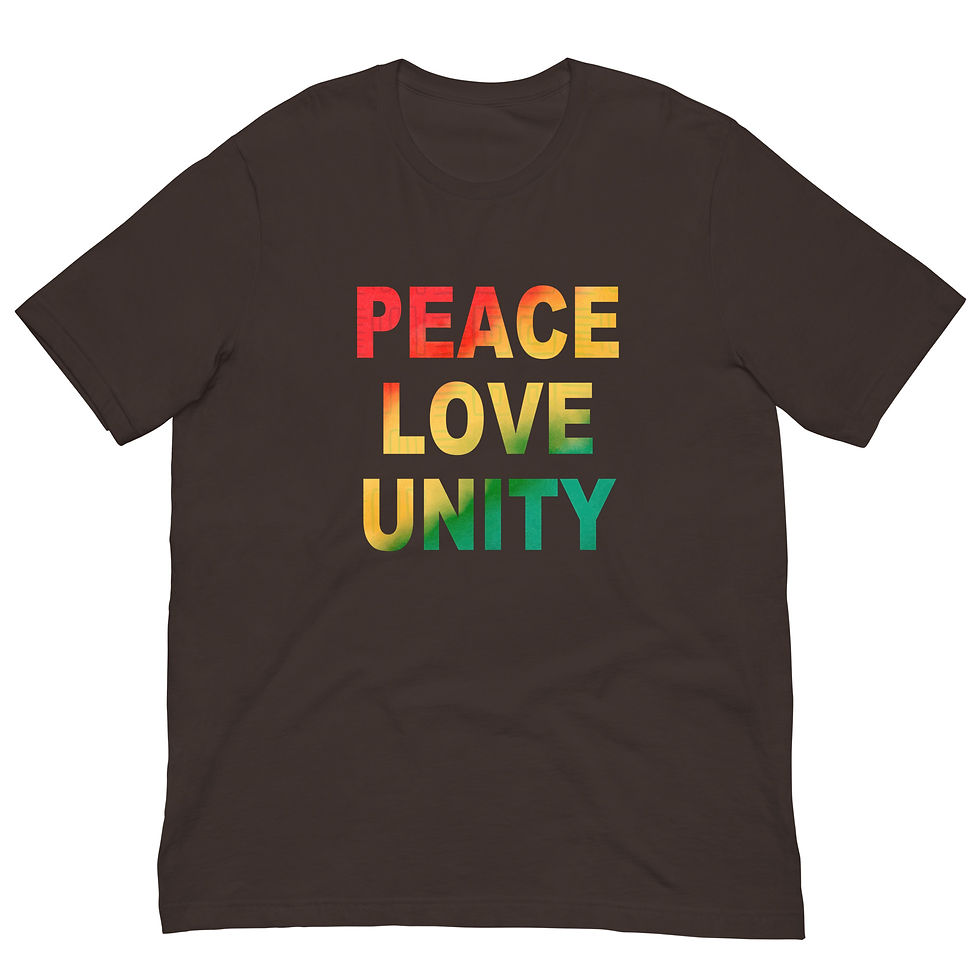 Thumbnail: PEACE LOVE & UNITY (multi colors) - t-shirt