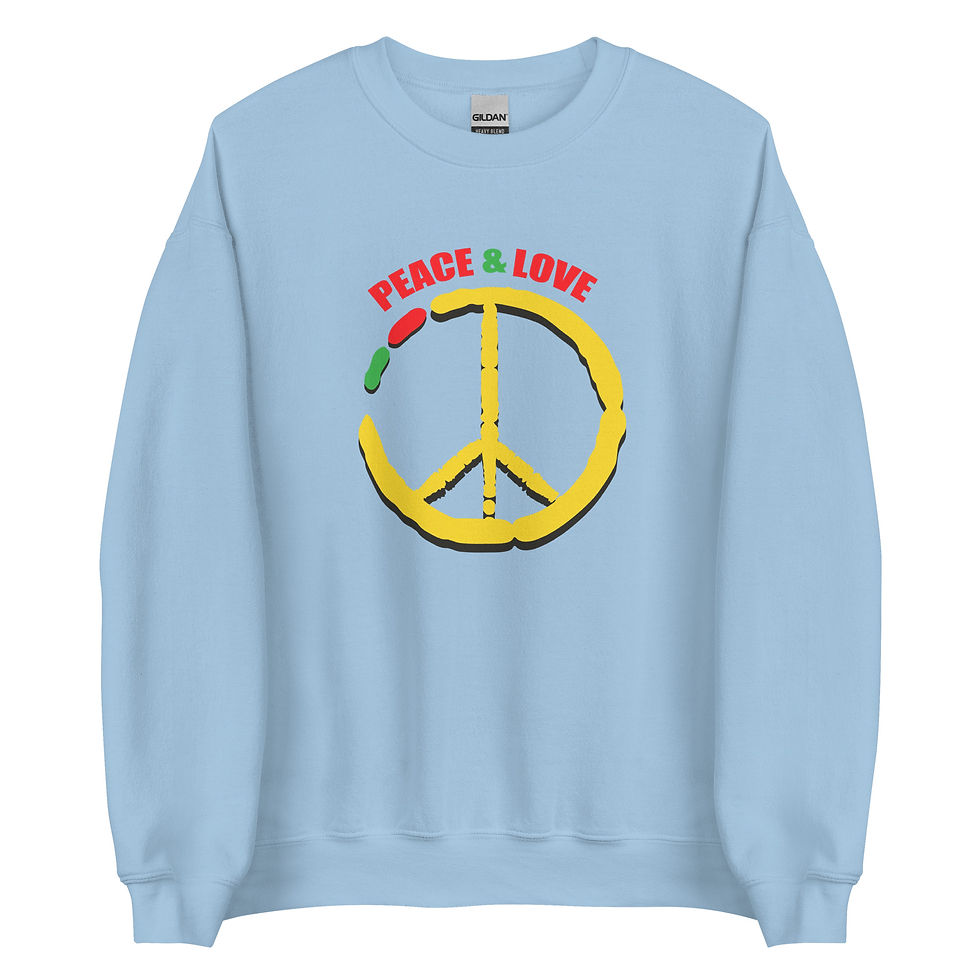 Thumbnail: PEACE & LOVE (multi colors) - Sweatshirt