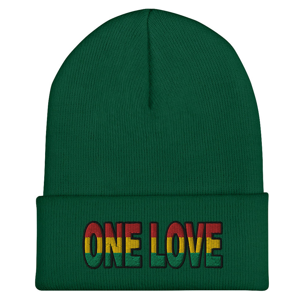 Miniatura: ONE LOVE (multi colors) - Cuffed Beanie