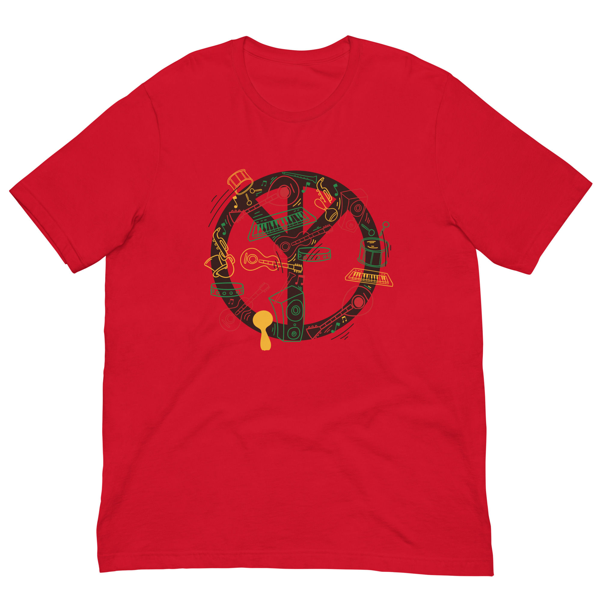 REGGAE MUSIC PEACE (multi colors) - t-shirt