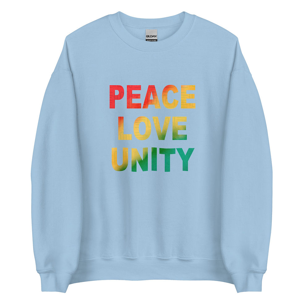 Miniatura: PEACE LOVE & UNITY (multi colors) - Sweatshirt