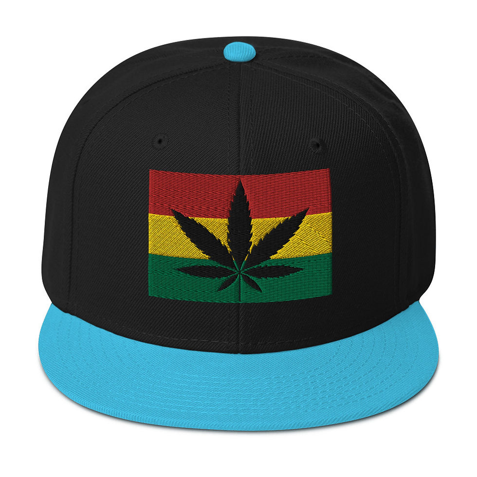 Miniature : REGGAE RASTA CANNABIS (multi colors) - Snapback Hat