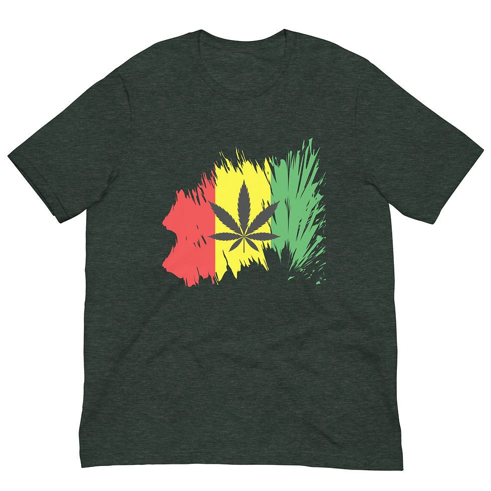 Thumbnail: REGGAE CANNABIS (multi colors) - t-shirt