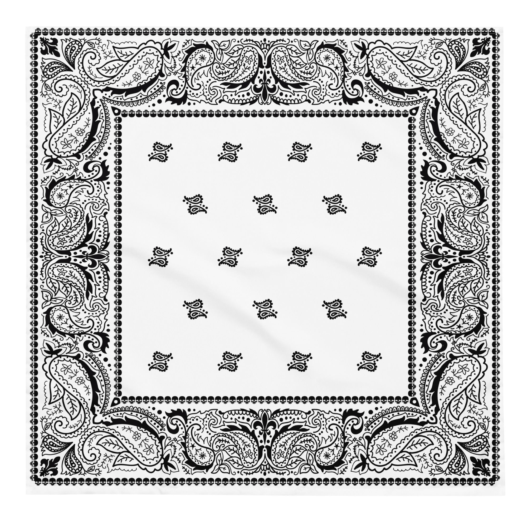 WHITE - bandana (multi sizes) FREEDOM STREET