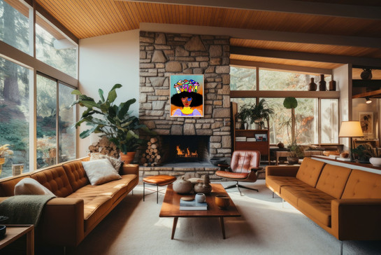 Vibrant Serene Afro Artwork Art print for every room in your home, Art Living Room Wall