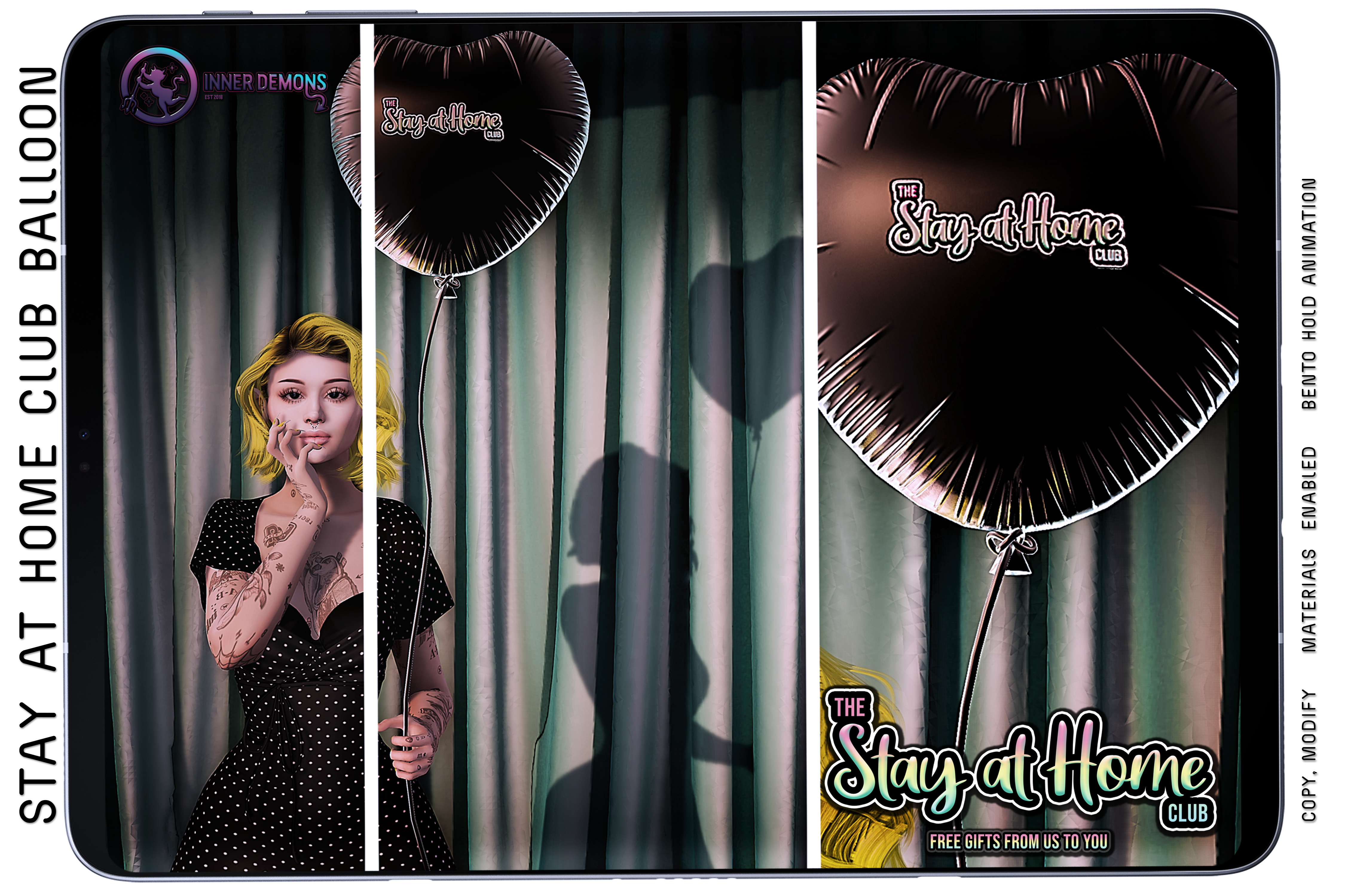 {ID} Stay At Home Club Balloon