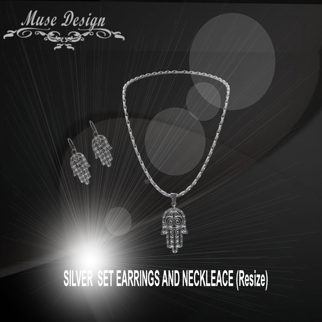 MUSE - Silver Set Earrings & Necklace