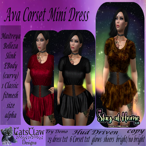 Cats Claw Design - Ava Corset Mini Dress + HUD