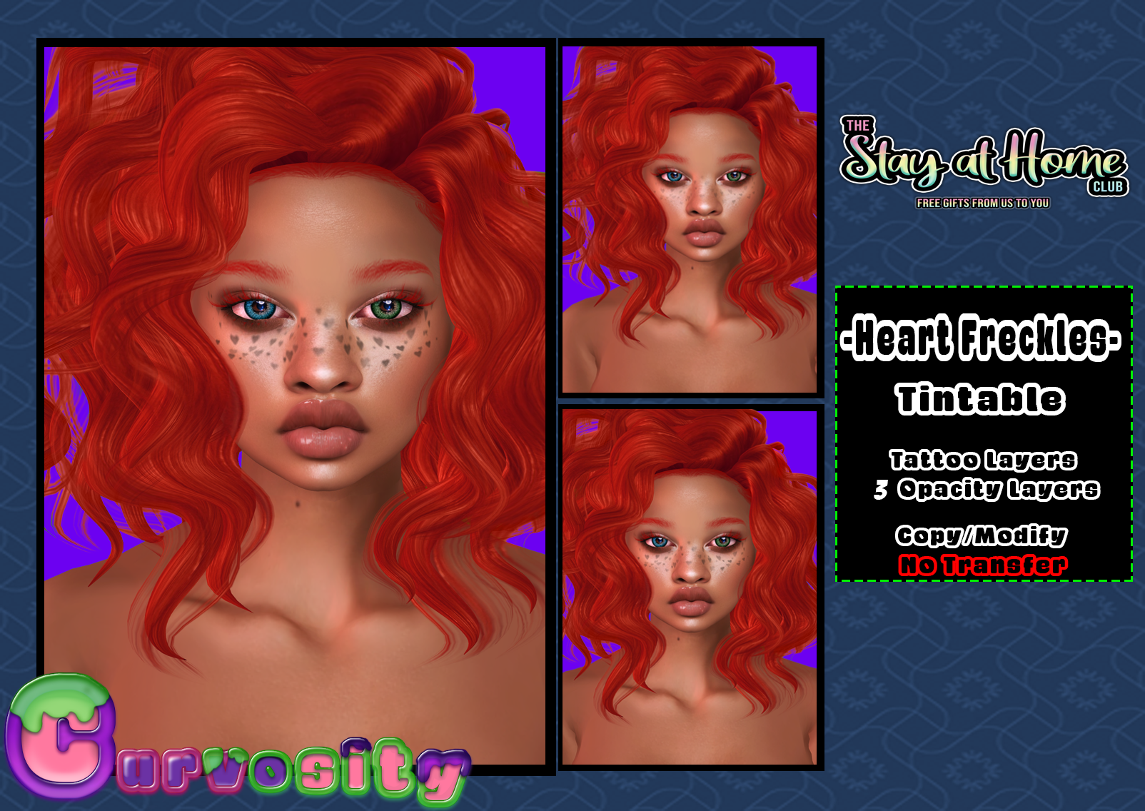 Curvosity - Heart Freckles Tattoo
