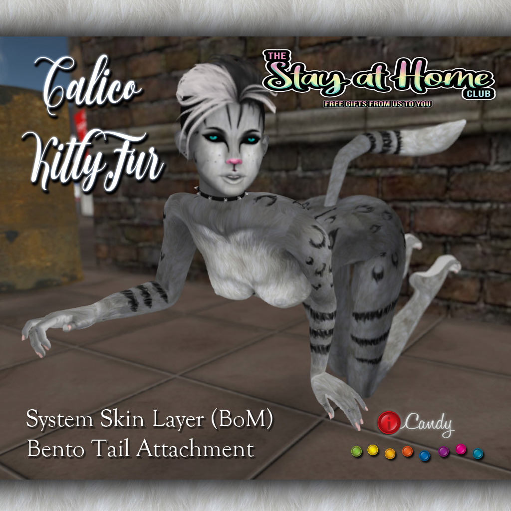 iCandy - Calico Kitty Fur Skin + Bento Tail