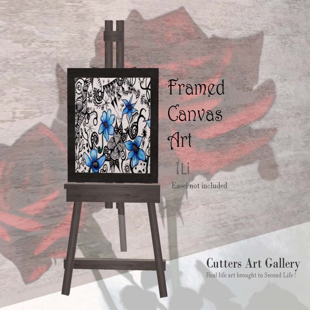 Cutters Art Gallery - Framed Canvas Art (easel not included)