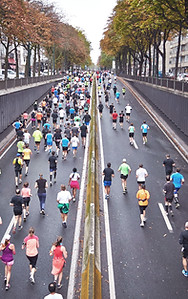 Marathon dans la ville