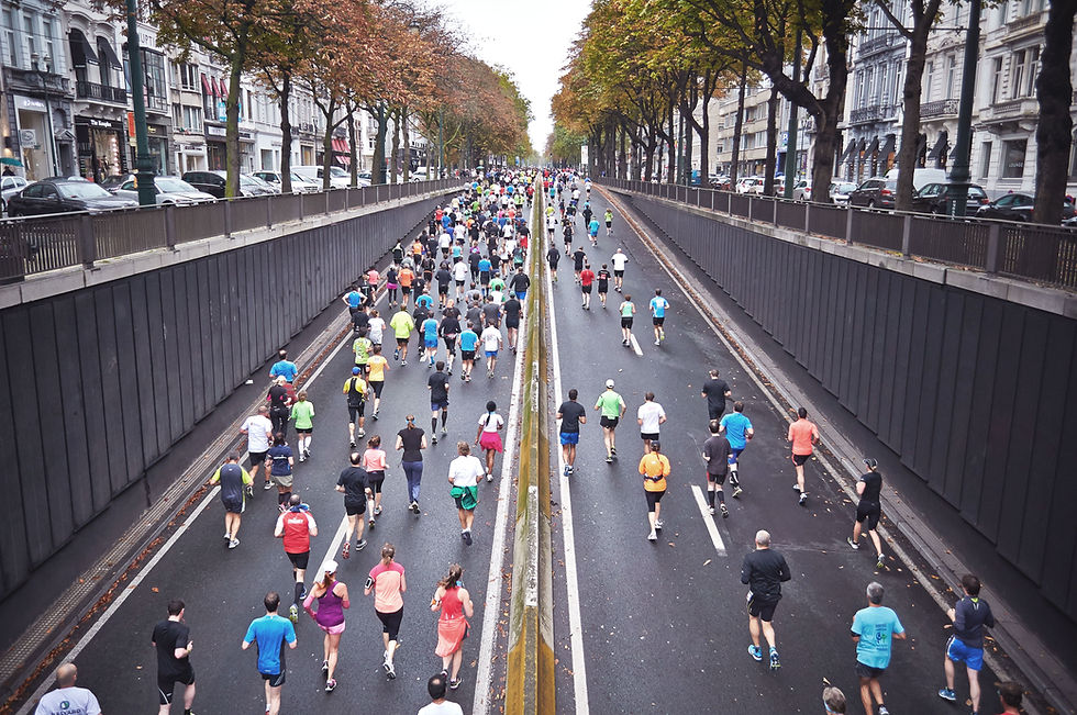 Marathon Crowd Running