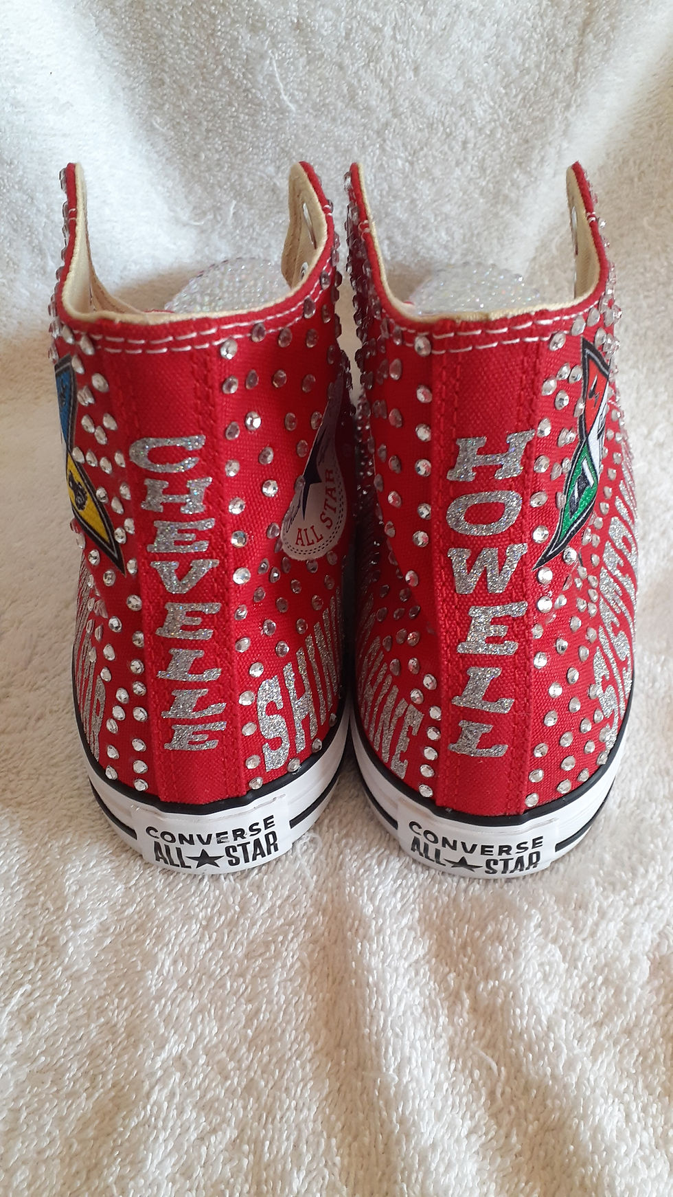 Thumbnail: OES - Order of Eastern Star Converse custom Chuck Taylor hi-tops shoes