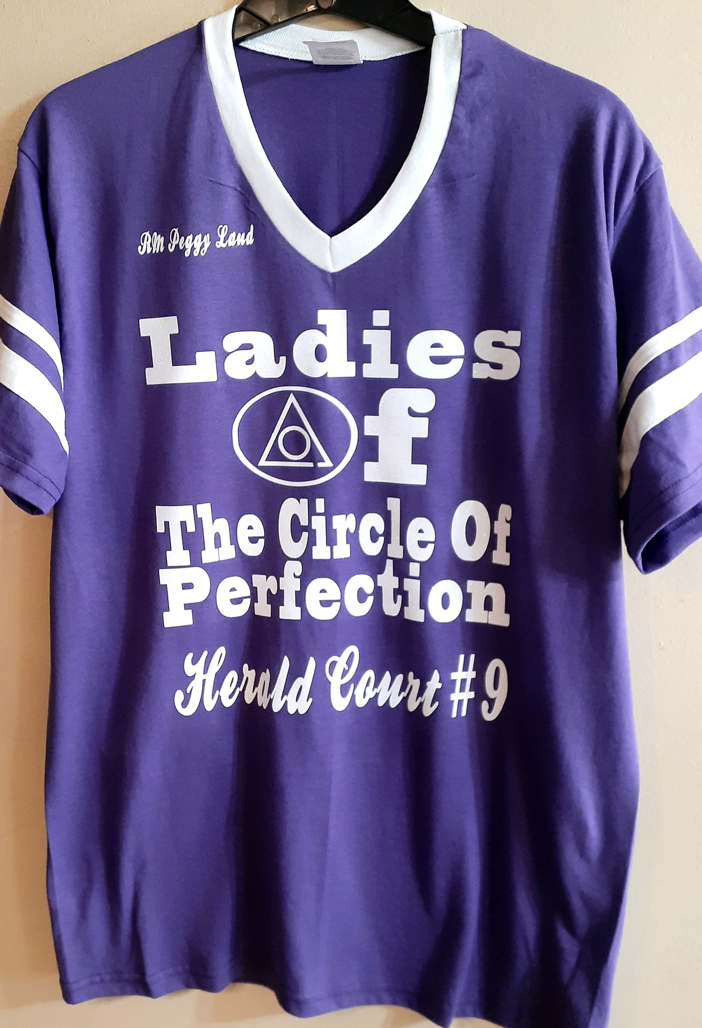 LOCOP - Ladies of The Circle of Perfection v-neck football t-shirt logo