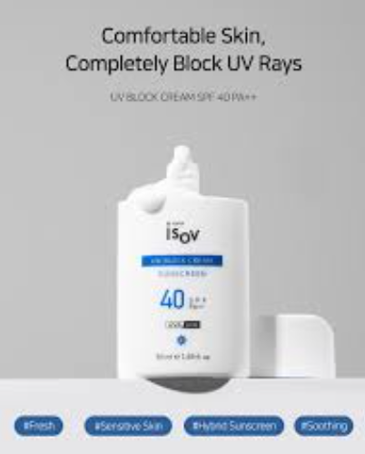 iSOV UV Block Cream SPF 40 for sensitive skin