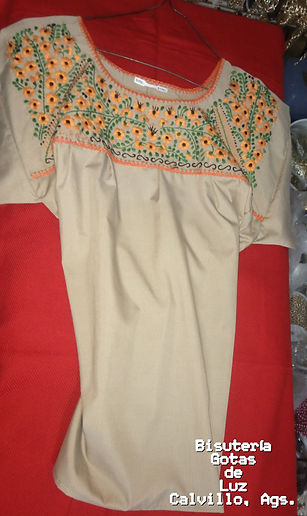 Blusa Café con Girasoles