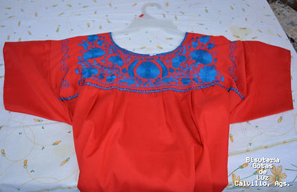 Blusa Anaranjado con Azul