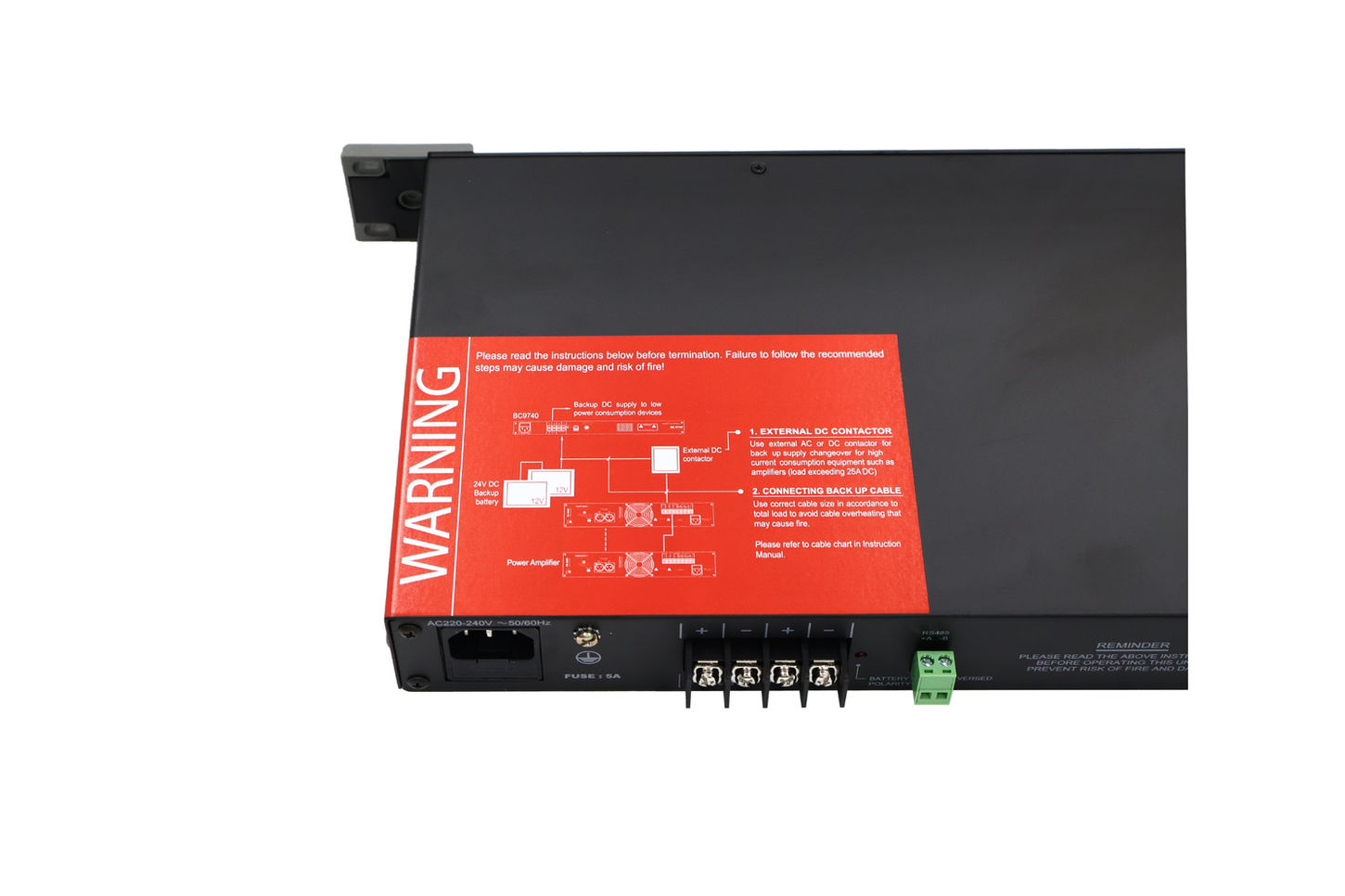 Amperes BC9740 Warning Notice