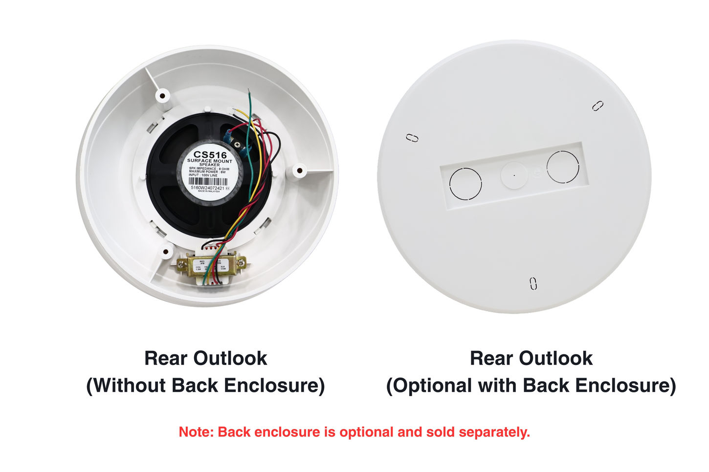 Amperes CS516 Rear Outlook (White)