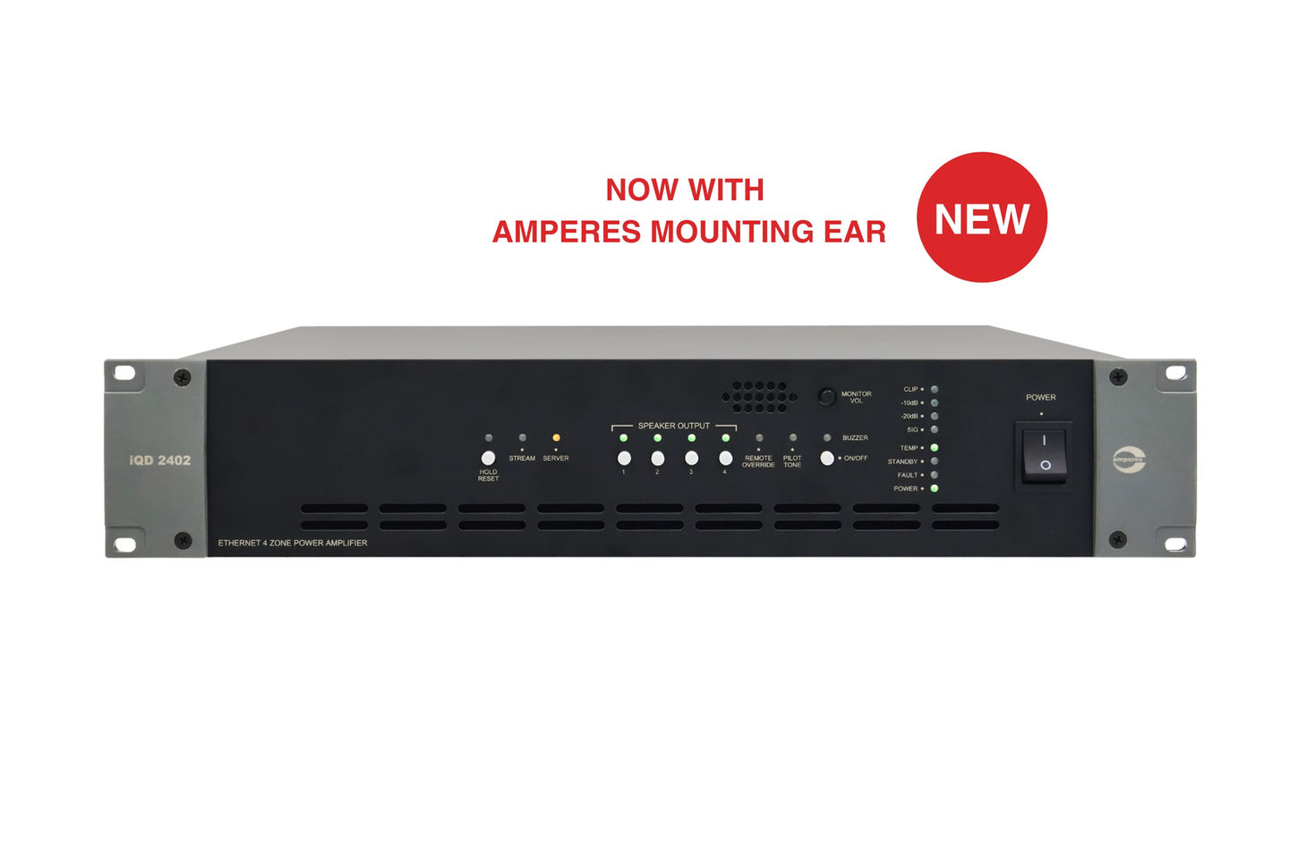 Amperes iQD2000 Series - iQD2402 Front Outlook (New Mounting Ear)