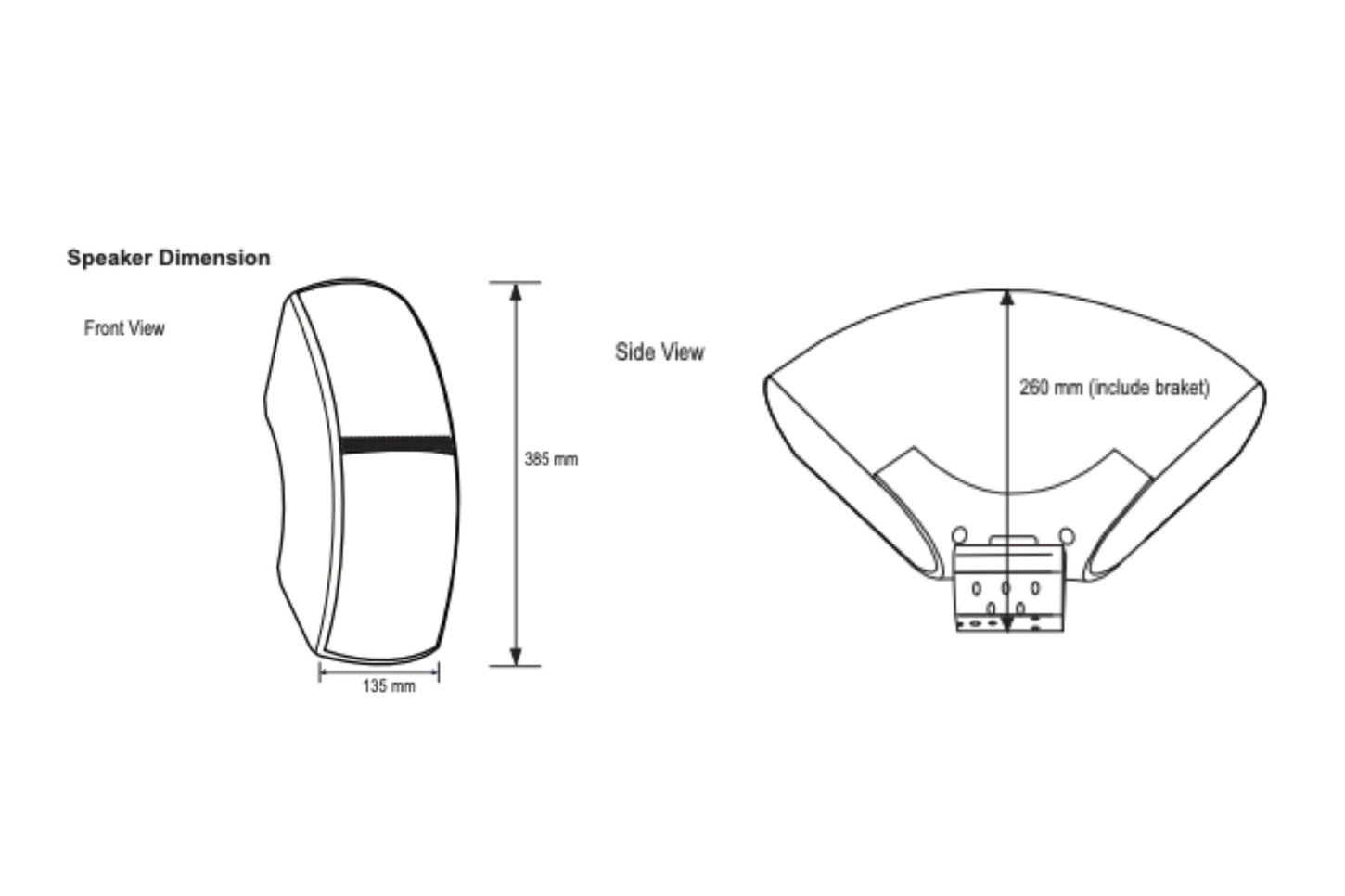 Amperes FS338 Physical Dimensions