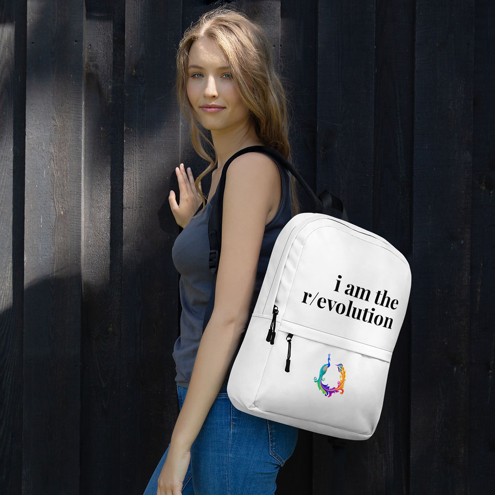 Thumbnail: The I Am the r/evolution Backpack is a declaration you carry — a reminder that t