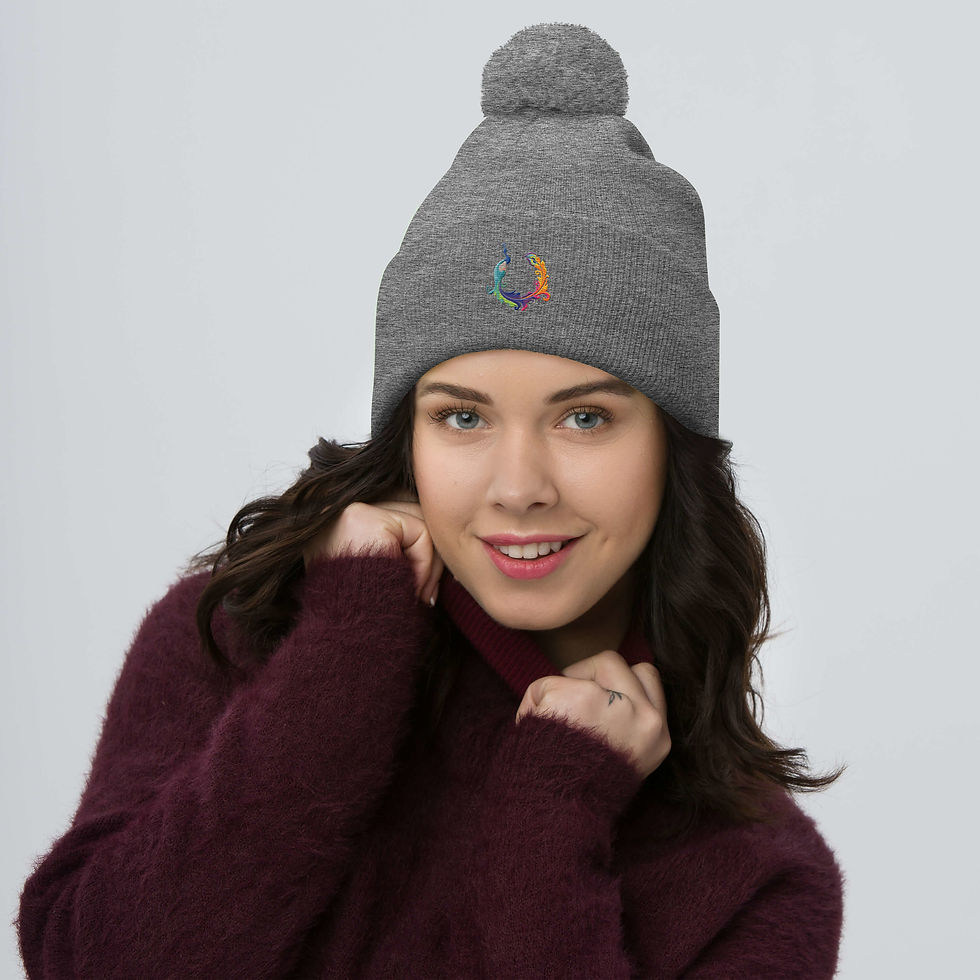 Thumbnail: The Peacock Evolution Embroidered Beanie carries a symbol as old as transformati