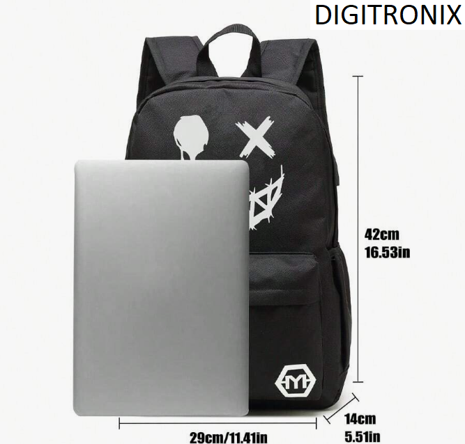 Thumbnail: Mochila Night Style fluorescente set de 2 pcs