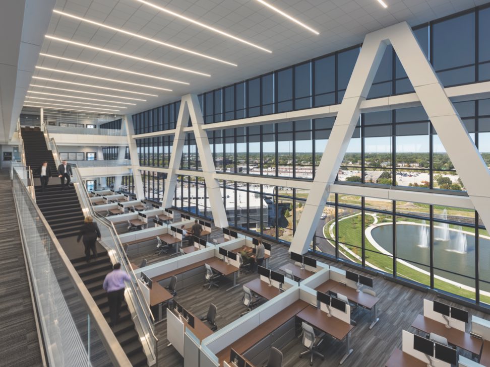 Espacio comercial con control Lutron Quantum, imagen oficial Lutron