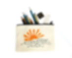 Thumbnail: Summer Waves Cotton Canvas Zipper Pouch