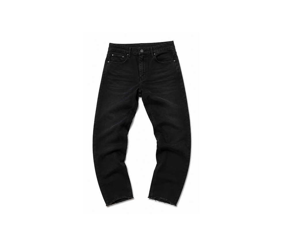 Miniatura: Calça Jeans Desfiada Preta