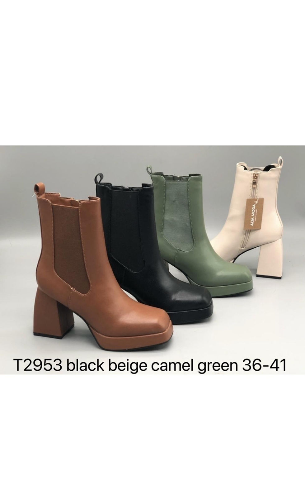 Bottines à talons carrés