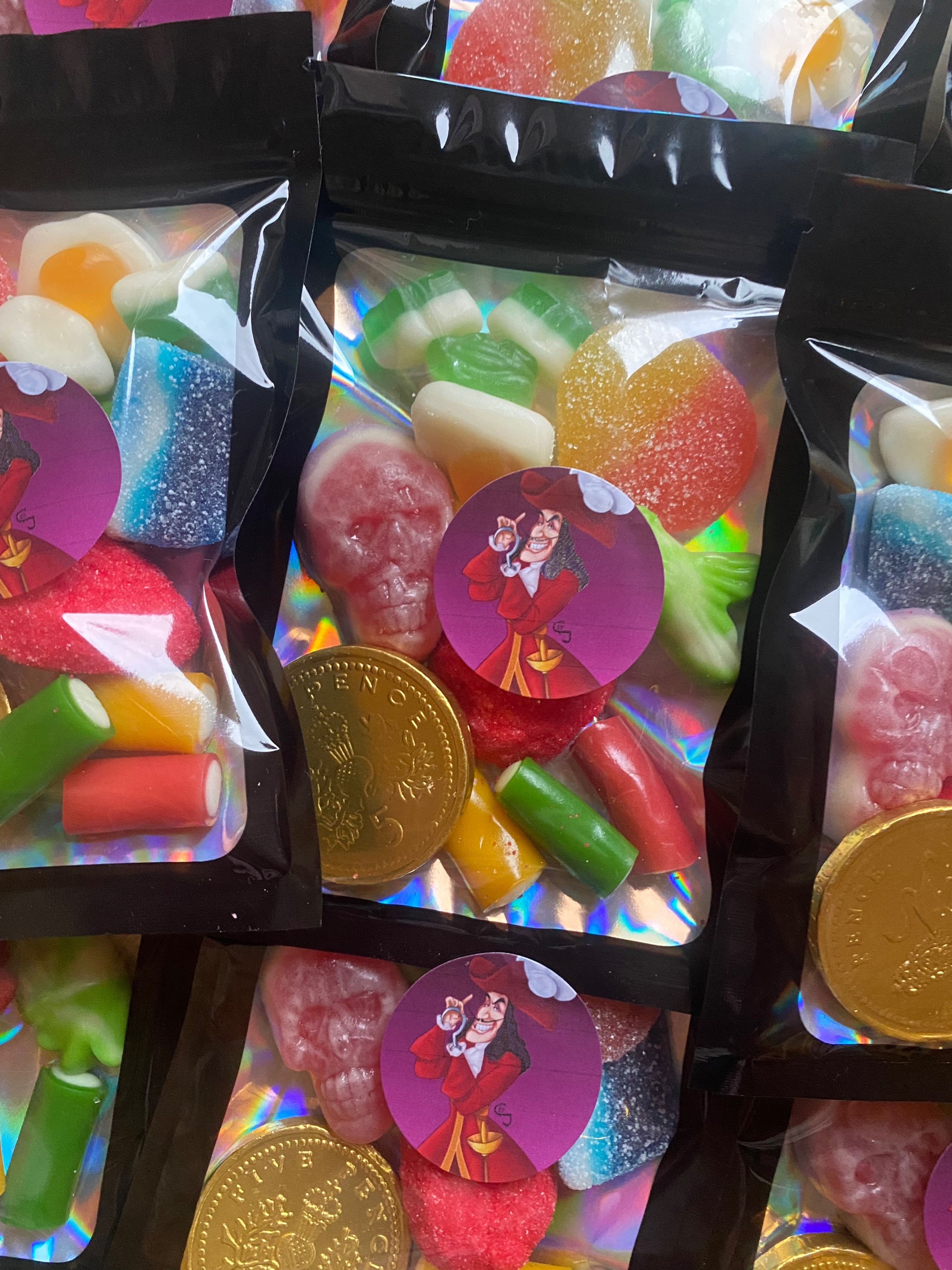 Pirate themed sweet pouches