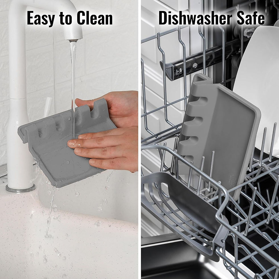Thumbnail: Silicone Utensil Rest with Drip Pad for Multiple Utensils